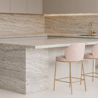 Blaty kuchenne z granitu Rivier White