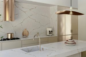 Blat kuchenny z konglomeratu versalles wyspa kuchenna konglomerat Silestone