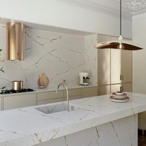 Blat kuchenny z konglomeratu versalles wyspa kuchenna konglomerat Silestone