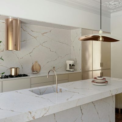Blat kuchenny z konglomeratu versalles wyspa kuchenna konglomerat Silestone